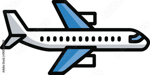 modern airplane vector icon 