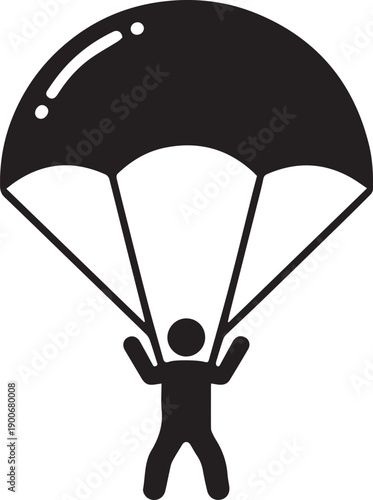 modern Parachute vector Icon