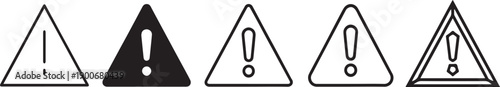 Collection of diverse attention and warning sign icons in various styles Vector