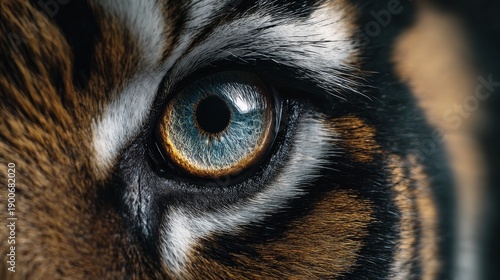 close-up of the eye of a tiger,. tiger