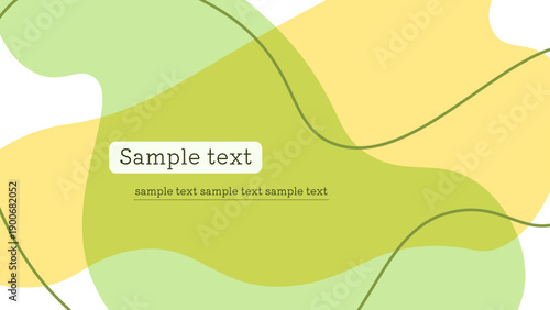秋カラーオシャレな流体シェイプのフレーム