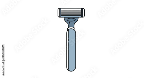Simple illustration of a manual razor for shaving and grooming purposes.