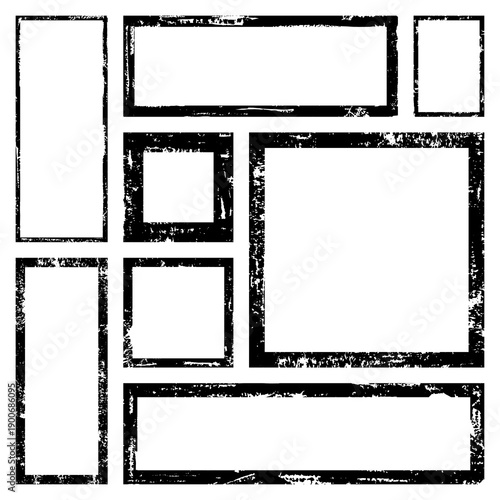 Set of grunge rectangles fr...