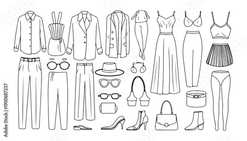 Curated collection of women's fashion items, apparel and accessories for modern wardrobe