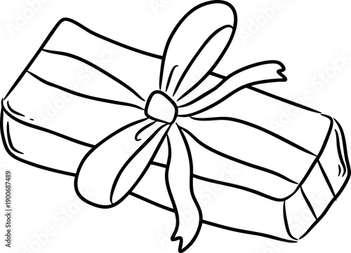 Hand Drawn Gift Box with Bow