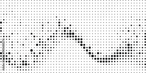 wave pattern of Halftone noise dotted texture vector background design