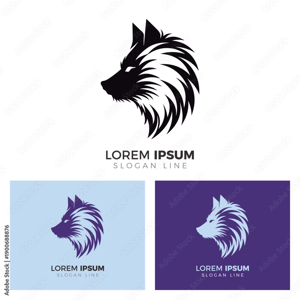 Obraz premium Fox Simple Logo Vector Icon Illustration.