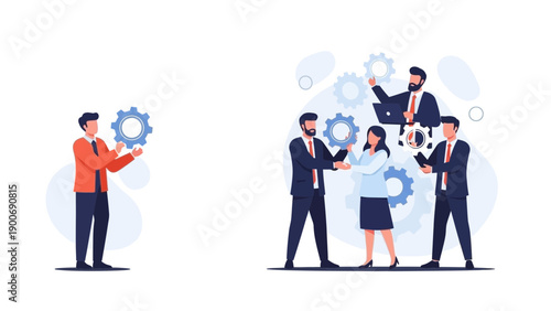 Teamwork and Collaboration in Business - People working together