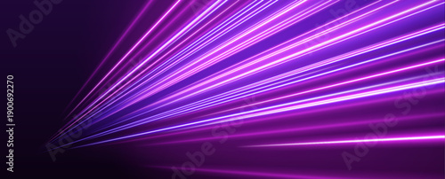 Pink neon speed lane with radiant motion streaks, sparkling particle trails and dynamic futuristic speed effect vector
