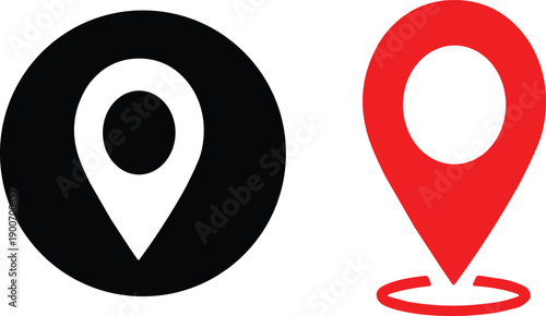 Location Pin and GPS Marker Icon Set for Navigation Mobile App Location Tracker Map Marker Vector Collection