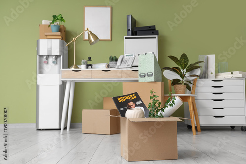 Workplace with water cooler...