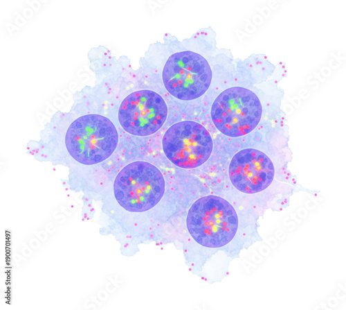 Scientific research labs abstract infographic of cellular structures isolated on transparent background