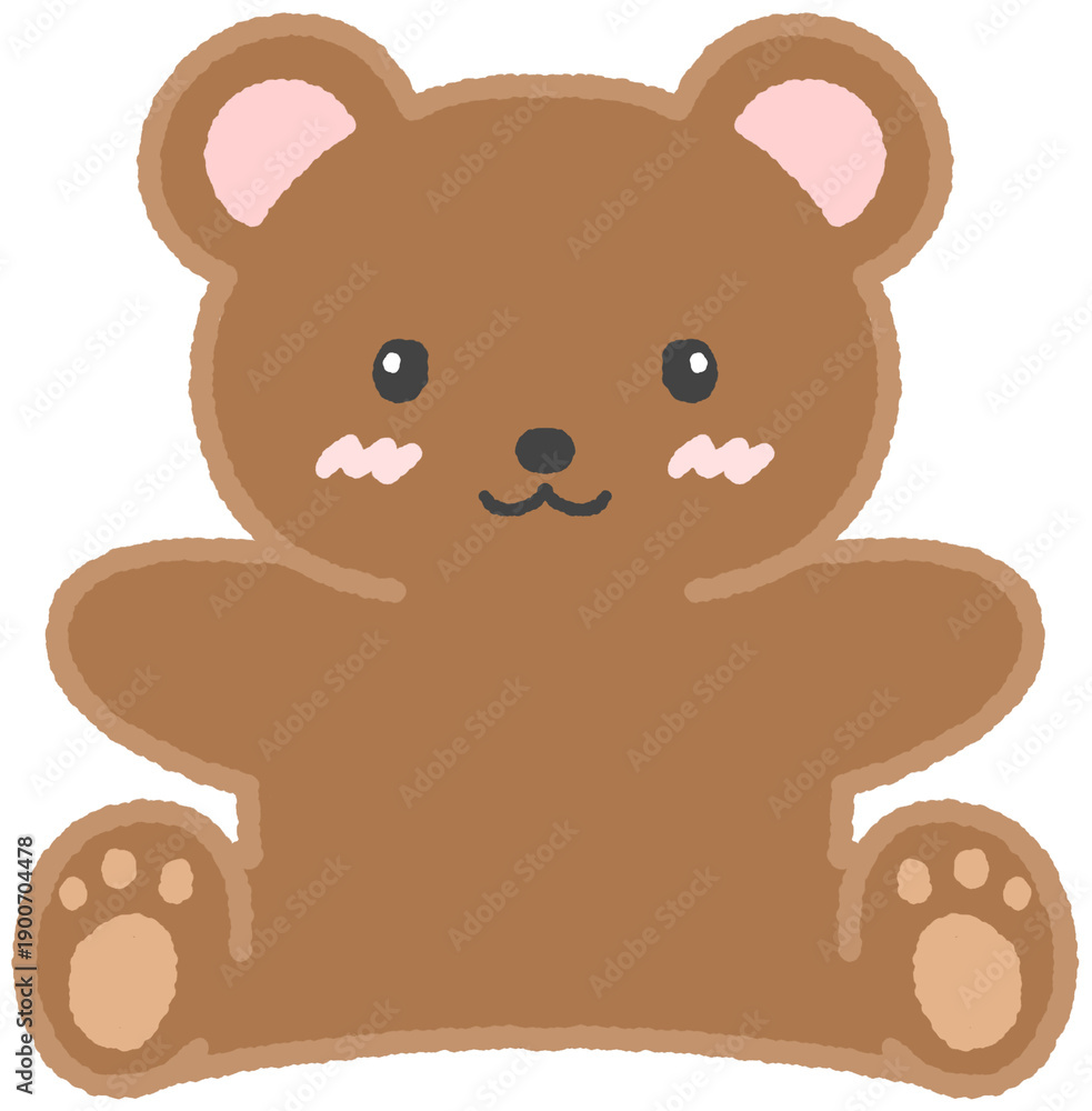 Obraz premium 갈색 곰돌이