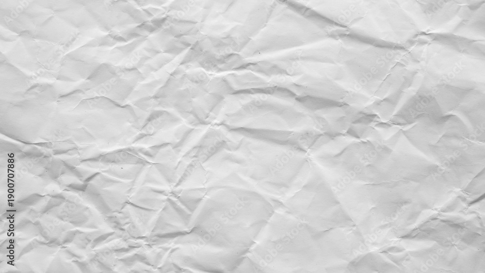Naklejka premium Blank white wrinkled crumpled paper sheet texture background