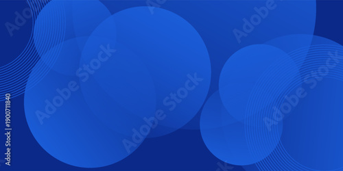 Abstract blue glowing geometric lines on dark blue background. Modern shiny blue circle. Suit for cover, poster, banner, brochure, header, vector modern