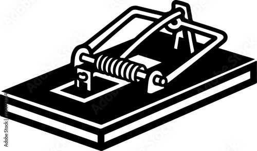 Mousetrap silhouette vector illustration