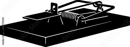 Mousetrap silhouette vector illustration