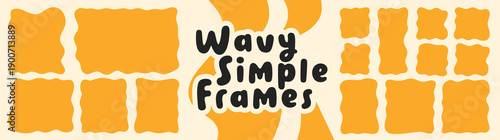Set with wavy yellow organic rectangles.
