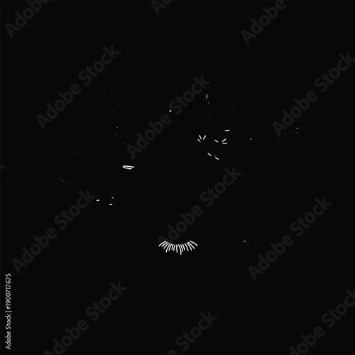 Close up of a single false eyelash with fine details.