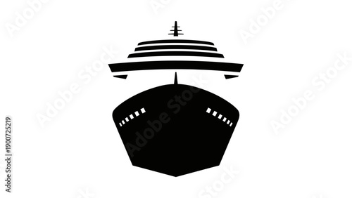 Large Ship Cruise Liner Vessel Bow.