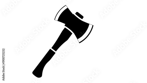 Black silhouette of a single axe.