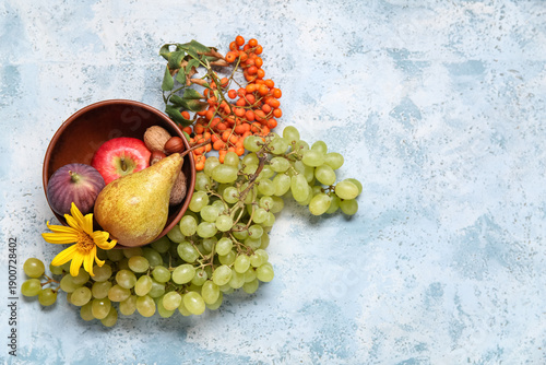 Autumn fruit arrangement wi...