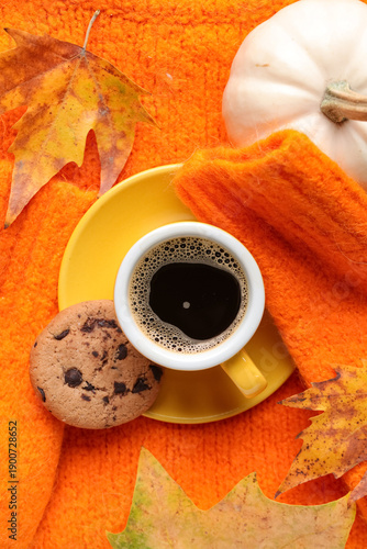 Composition with cup of aro...
