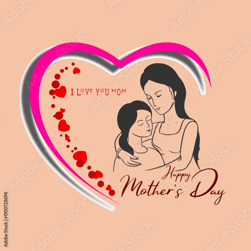 Happy Mother's day celebration stylish elegant background design