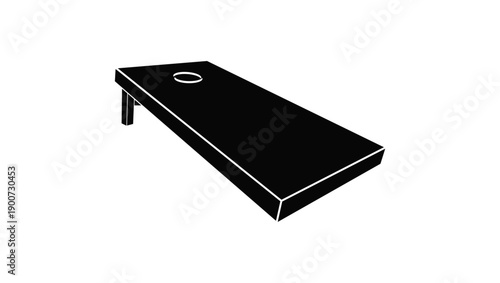 Cornhole board game , black isolated silhouette