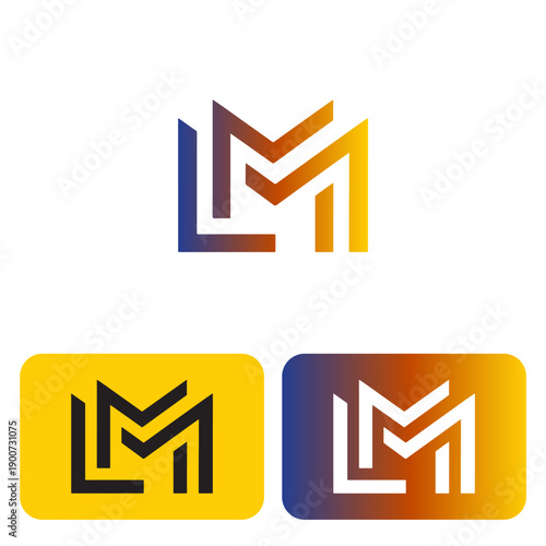 Modern Abstract Letter LM Monogram Logo Design