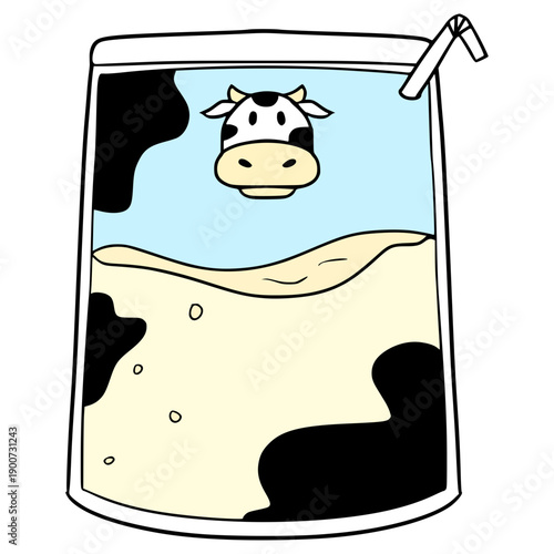 milk pouch illustration hand drawn isolated vector