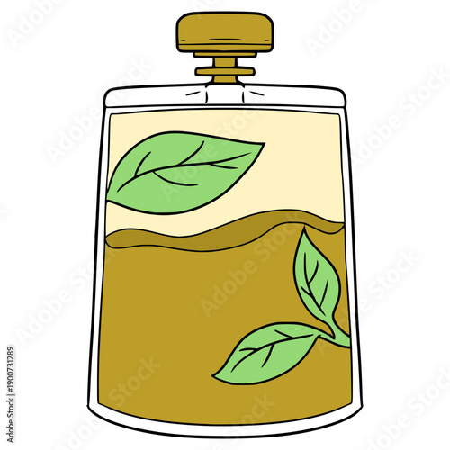 tea drink pouch illustration hand drawn isolated vector