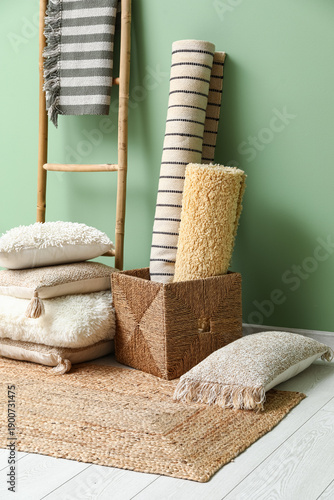 Carpets, cushions and wicke...