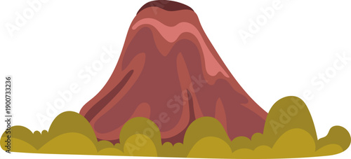 Red Rock Butte with Greenery