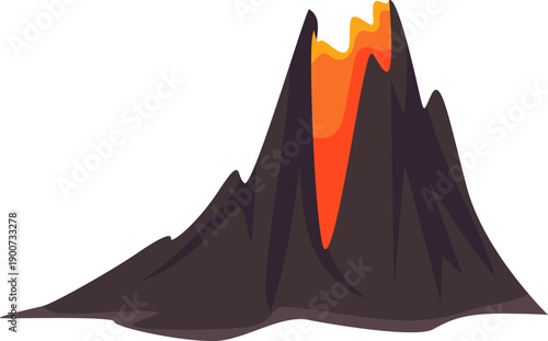 Steep Volcanic Vent Magma