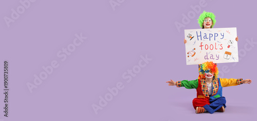 Funny little children in cl...