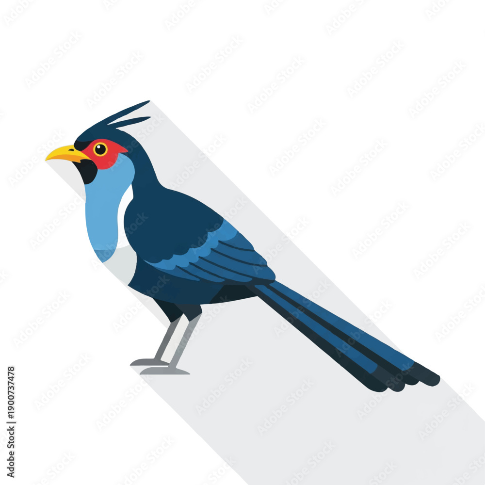 Fototapeta premium Colorful Bird Illustration with Vibrant Plumage.