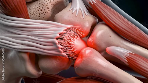 Foot Arch Injury Showing Plantar Fascia Strain Heel Microtears Inflammation and Spur Formation in Detailed Skeletal Anatomy
