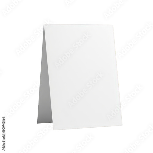 Wallpaper Mural Blank white standing sign or card for messages isolated on transparent background Torontodigital.ca