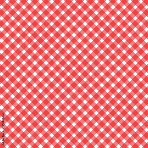 Red and White Plaid Pattern Fabric Design for Textiles