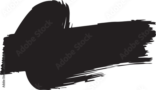 black staine brush, grunge banner, hand drawn splash