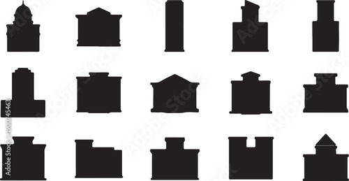 3D illustration, abstract modern urban landscape line drawing, imaginative architecture building construction perspective design.