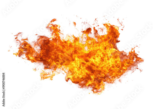 Abstract fiery explosion on black background