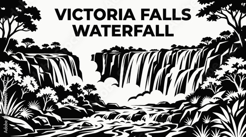 Victoria Falls Waterfall Landscape Scenic Nature Travel Tourism Landmark Destination Geography Outdoor Adventure Natural Wonder Africa Zambia Zimbabwe Zambezi River Cascade Mist Attraction