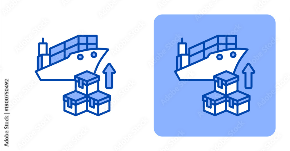 Fototapeta premium Export icon, with contrast background.