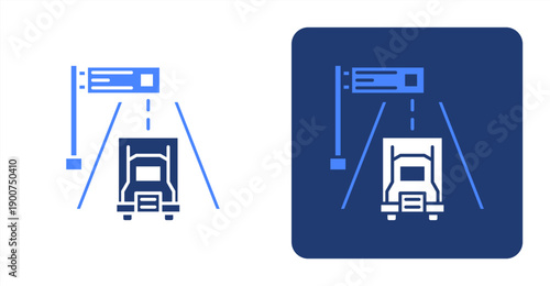 Highway icon, with contrast background.