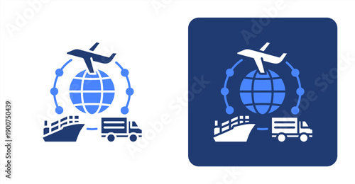 Infrastructure icon, with contrast background.