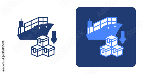 Import icon, with contrast background.