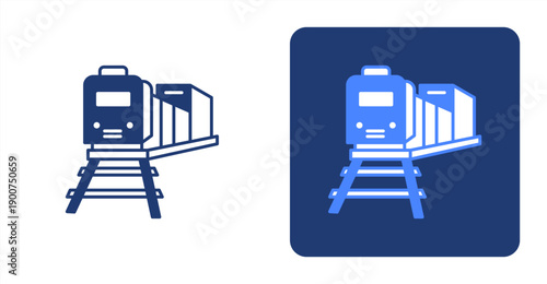 Railway icon, with contrast background.