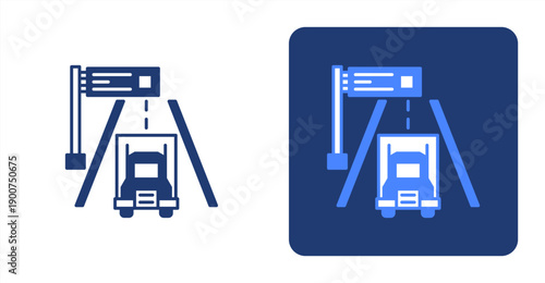 Highway icon, with contrast background.